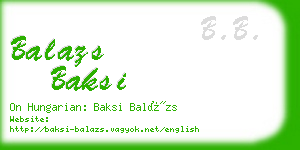 balazs baksi business card